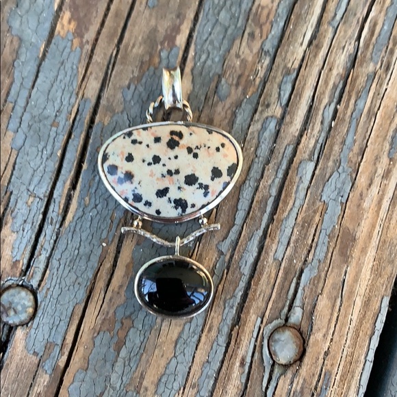 Whitney Kelly Sterling Dalmatian Jasper Pendant - Picture 9 of 16